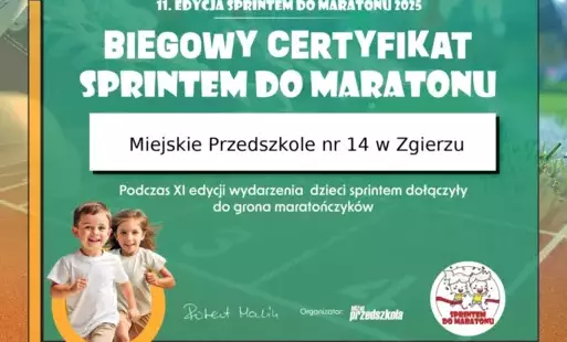 Zdjęcie do XI Edycja Og&oacute;lnopolskiego Maratonu Przedszkolak&oacute;w: &bdquo;Sprintem do Maratonu&rdquo;